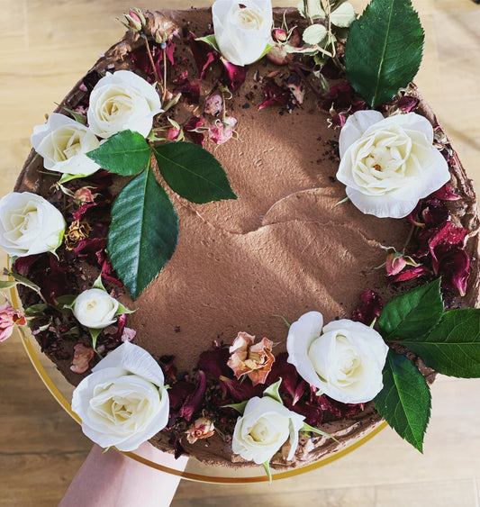 Chocolate Raspberry Cake with Chocolate Buttercream